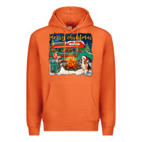 Carrot merry christmas with camper van Premium Hoodie - NancyCooperArtShop