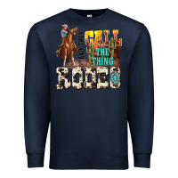Navy and they call the thing rodeo Premium Sweatshirt - NancyCooperArtShop