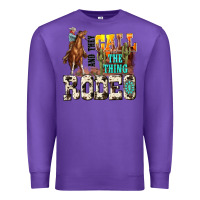 Purple and they call the thing rodeo Premium Sweatshirt - NancyCooperArtShop