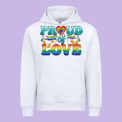 Lgbtq Proud Of Love Urban Hoodie Designed By Bundleandbundleshop