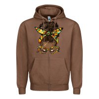 Chestnut afro bun Zipper Hoodie - HRA Design Shop