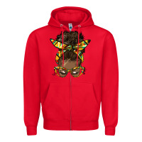 Red afro bun Zipper Hoodie - HRA Design Shop