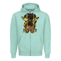 Seafoam afro bun Zipper Hoodie - HRA Design Shop