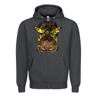 Smoke afro bun Zipper Hoodie - HRA Design Shop