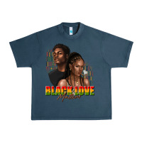 Midnight Navy afro black love matters Urban Heavy Tee - texasbilliewilder
