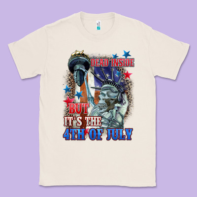 Dead Inside But It's The 4th Of July Classic Tee Designed By Cowgirlartshop