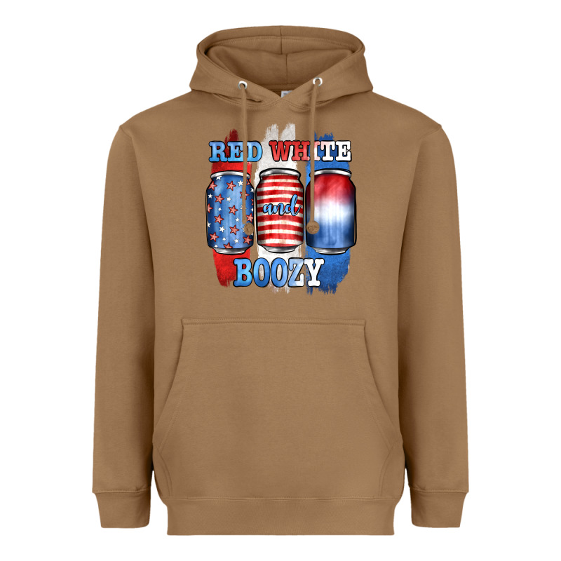 Red White And Boozy Heavyweight Hoodie by JahusDesignShop | Teevron