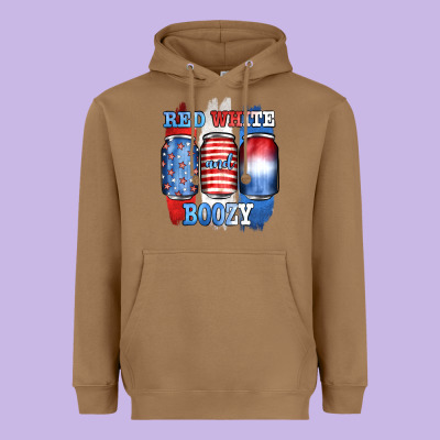 Red White And Boozy Heavyweight Hoodie Designed By Jahusdesignshop