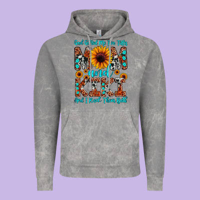 God Gifted Me Two Titles Mom And Kiki And I Rock T Vintage Hoodie Designed By Jahusdesignshop