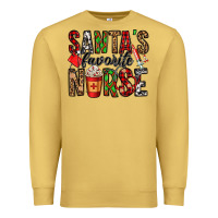 Antique Gold santa's favorite nurse Premium Sweatshirt - Jasminsmagicworld