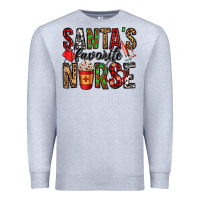 Heather Grey santa's favorite nurse Premium Sweatshirt - Jasminsmagicworld