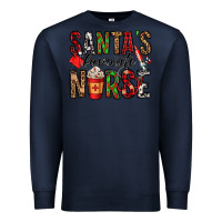 Navy santa's favorite nurse Premium Sweatshirt - Jasminsmagicworld