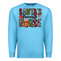 Ocean Blue santa's favorite nurse Premium Sweatshirt - Jasminsmagicworld