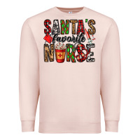 Pale Pink santa's favorite nurse Premium Sweatshirt - Jasminsmagicworld