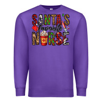 Purple santa's favorite nurse Premium Sweatshirt - Jasminsmagicworld