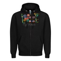Black love my veteran Zipper Hoodie - CowhideDigitalArt