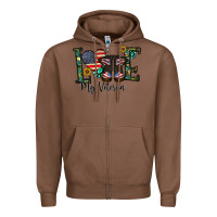 Chestnut love my veteran Zipper Hoodie - CowhideDigitalArt