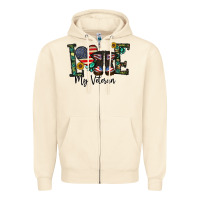 Sandshell love my veteran Zipper Hoodie - CowhideDigitalArt