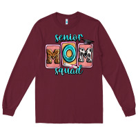 Burgundy senior mom squad Long Sleeve Tee - Zillion Design Studio
