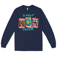 Navy senior mom squad Long Sleeve Tee - Zillion Design Studio