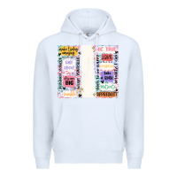 White positive affirmation Premium Hoodie - MaliasSmallBusiness