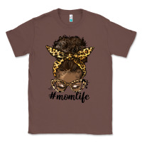 Chestnut afro messy bun mom life Classic Tee - HRA Design Shop