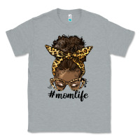 Heather Grey afro messy bun mom life Classic Tee - HRA Design Shop