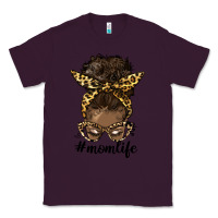Plum afro messy bun mom life Classic Tee - HRA Design Shop