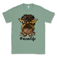 Sage afro messy bun mom life Classic Tee - HRA Design Shop