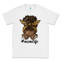 White afro messy bun mom life Classic Tee - HRA Design Shop