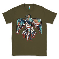 Army Green American flag thunderbird Classic Tee - BarkalooDesign
