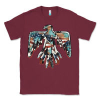 Burgundy American flag thunderbird Classic Tee - BarkalooDesign