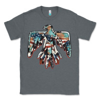 Charcoal Heather American flag thunderbird Classic Tee - BarkalooDesign