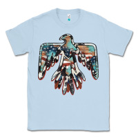 Dusty Blue American flag thunderbird Classic Tee - BarkalooDesign