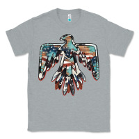 Heather Grey American flag thunderbird Classic Tee - BarkalooDesign