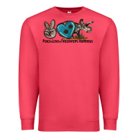 Cardinal peace love triceratops horridus Premium Sweatshirt - LillyAllenDesigns