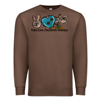 Chestnut peace love triceratops horridus Premium Sweatshirt - LillyAllenDesigns