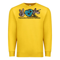 Lemon peace love triceratops horridus Premium Sweatshirt - LillyAllenDesigns