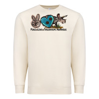 Sandshell peace love triceratops horridus Premium Sweatshirt - LillyAllenDesigns