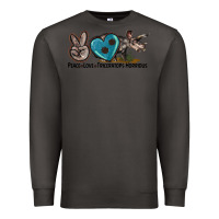 Smoke peace love triceratops horridus Premium Sweatshirt - LillyAllenDesigns