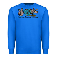 True Royal peace love triceratops horridus Premium Sweatshirt - LillyAllenDesigns