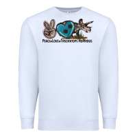 White peace love triceratops horridus Premium Sweatshirt - LillyAllenDesigns