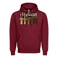 Burgundy melanin american flag Zipper Hoodie - HRA Design Shop