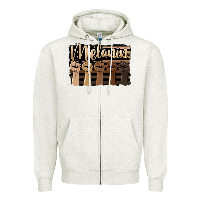 Melanin American Flag Zipper Hoodie by HRA Design Shop | Teevron