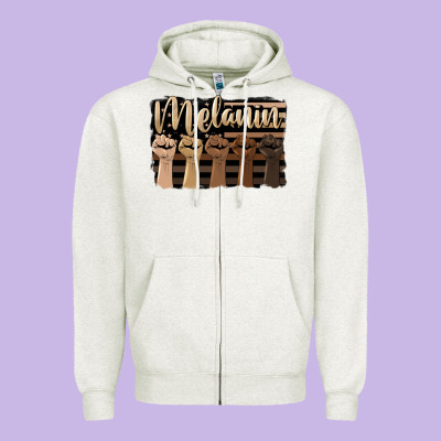 Melanin American Flag Zipper Hoodie Designed By Hra Design Shop
