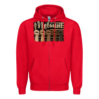 Red melanin american flag Zipper Hoodie - HRA Design Shop
