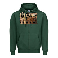 Sports Green melanin american flag Zipper Hoodie - HRA Design Shop