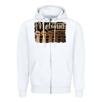 White melanin american flag Zipper Hoodie - HRA Design Shop