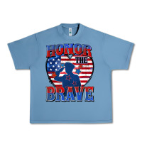 Pebble Blue honor the brave Urban Heavy Tee - Zillion Design Studio