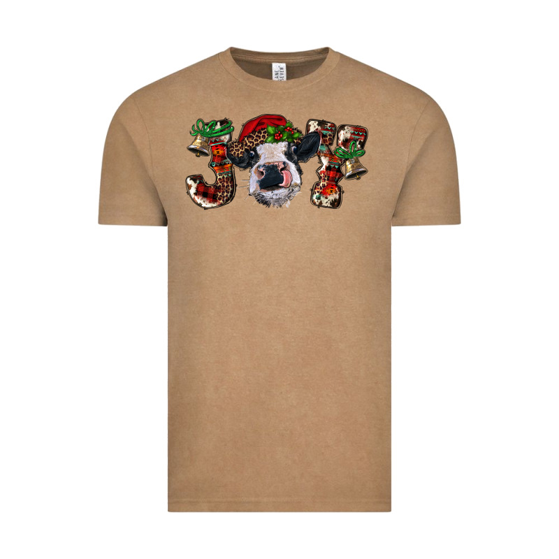 Christmas Joy Heifer Cow Vintage Tee by RanaPortraitStore | Teevron